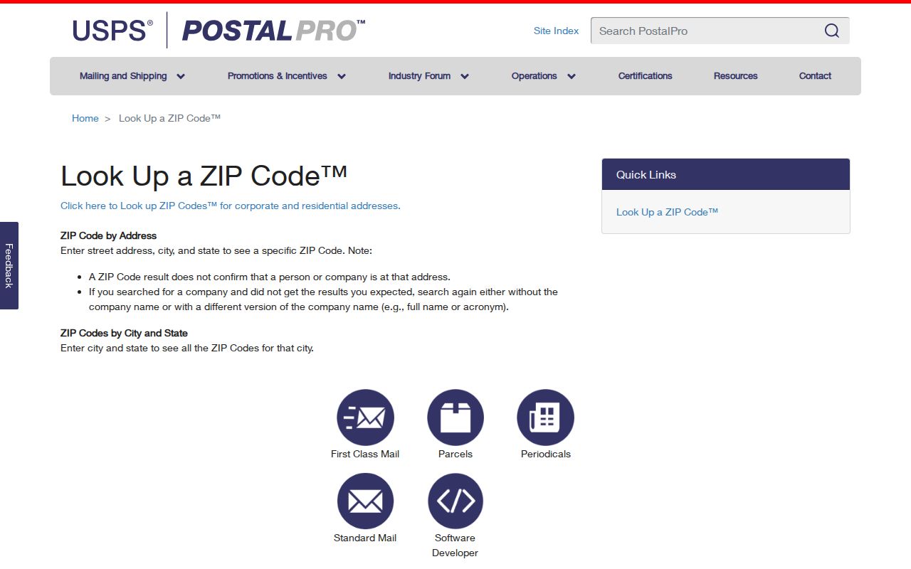 King County ZIP code directory ZIP Code Lookup options for a King County street address